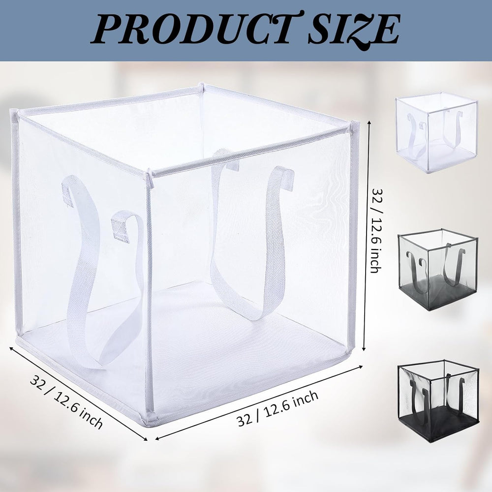 Zopeal 6 Pack Collapsible Mesh Laundry Basket, Multicolor, Single-layer