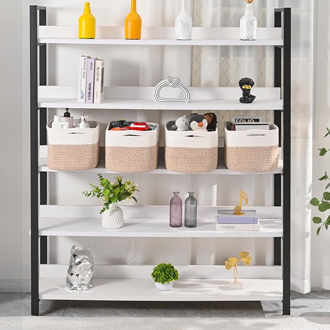 Storage Baskets for Organizing & Shelves, Woven Cotton Rope Organization ...