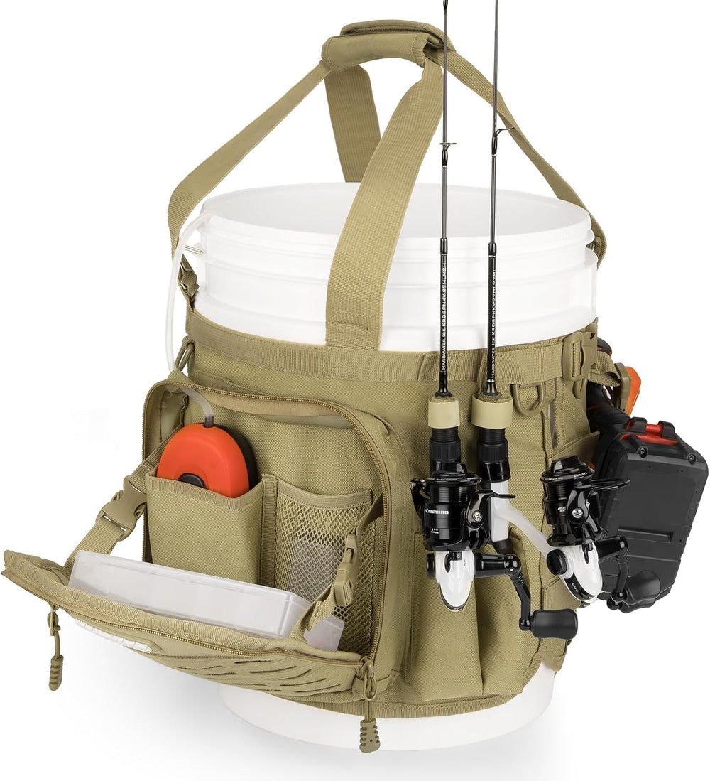 KastKing Karryall Fishing Bucket Organizer for 5 Gallon Bucket, Fishing Bag