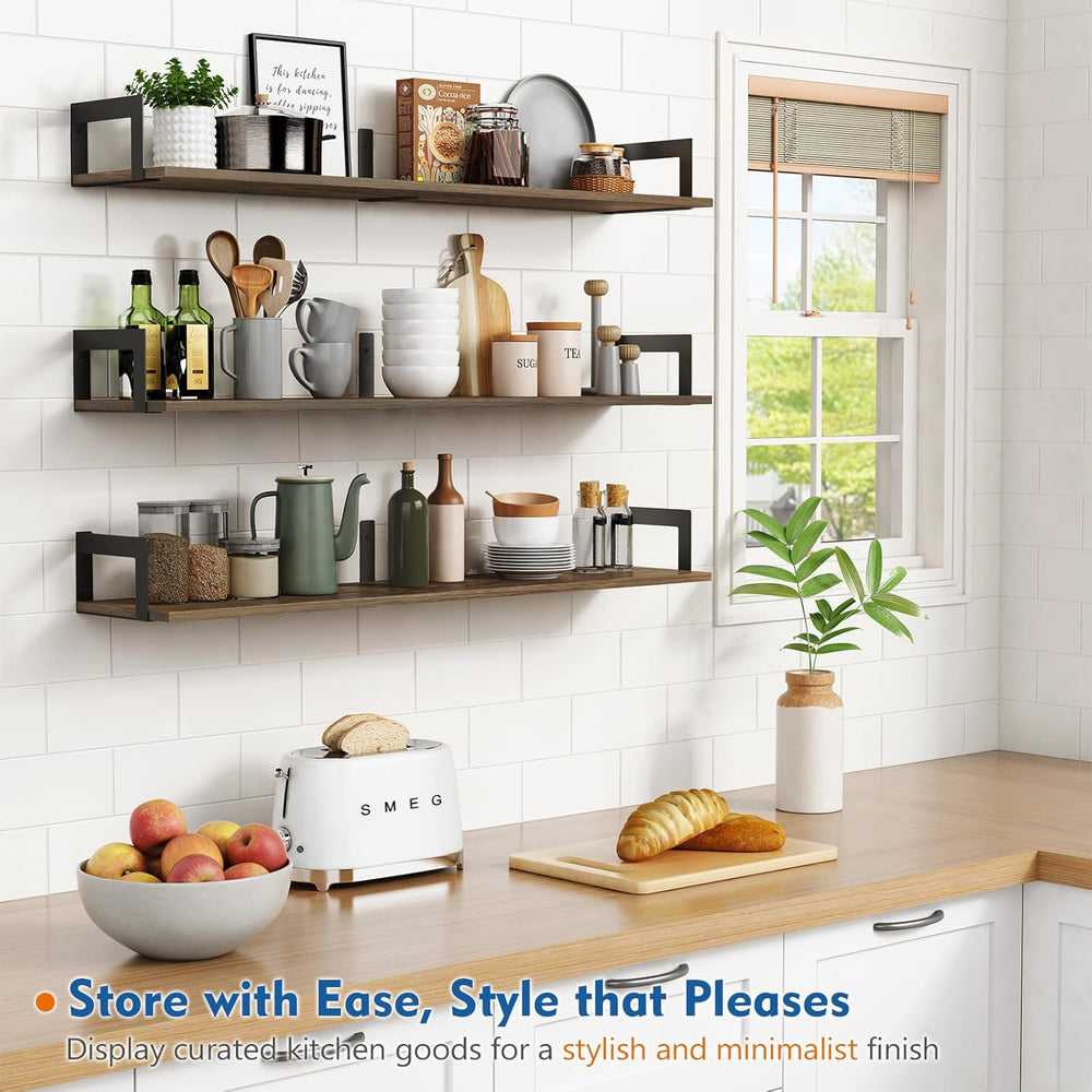 Harwaya Floating Shelves for Wall 36 Inches Long 8 Inch Deep, Large Wall Book...