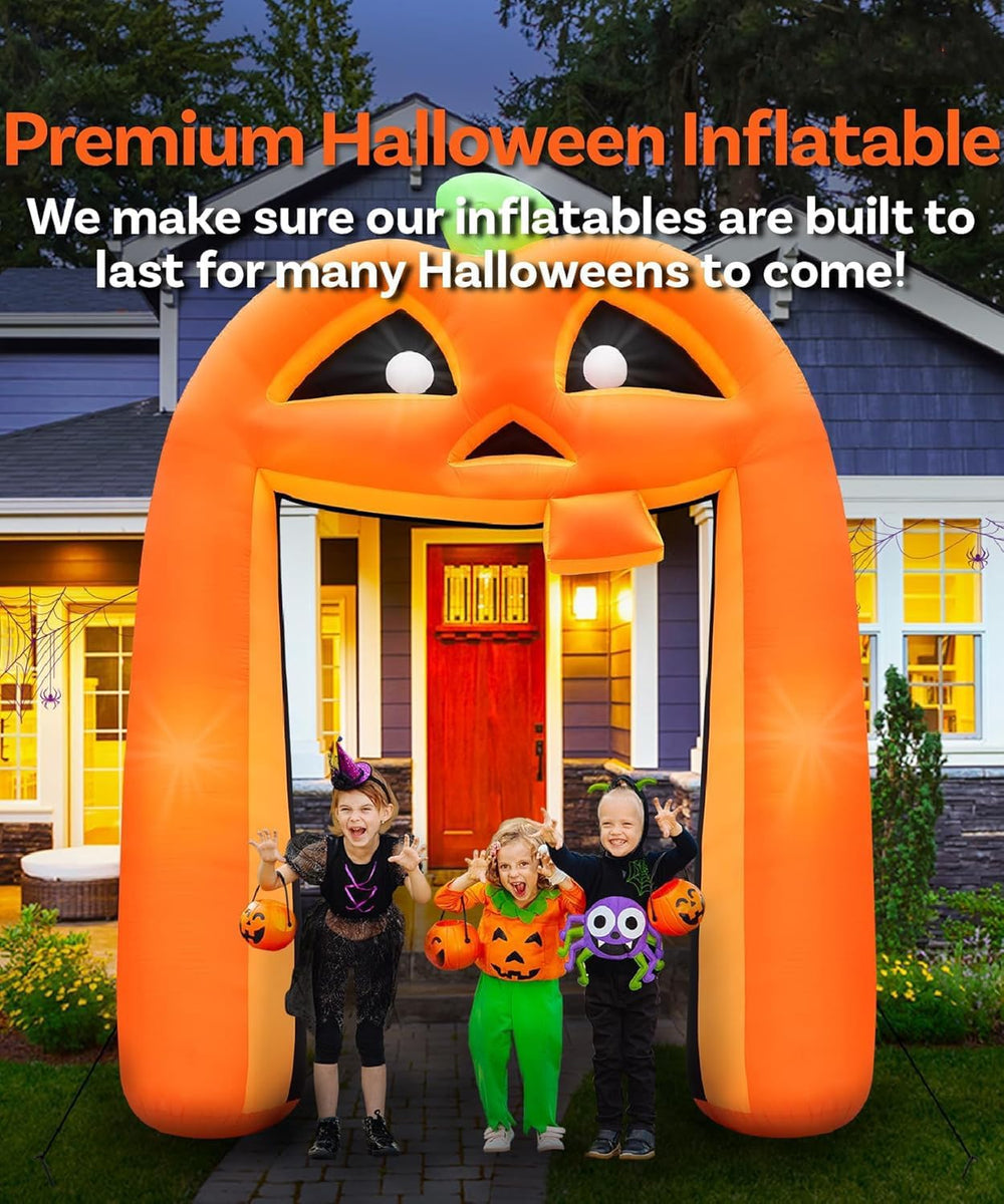 10FT Halloween Inflatables Pumpkin Archway, Halloween Pumpkin Inflatable Buil...