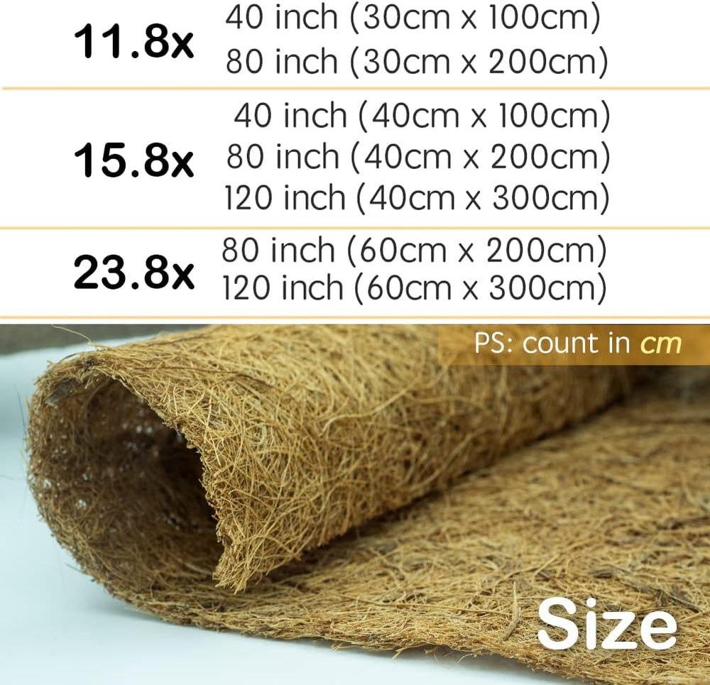 Coco Coir Liner, Yarrdfir 24x120 inch Natural Coconut Liners for planters Flo...