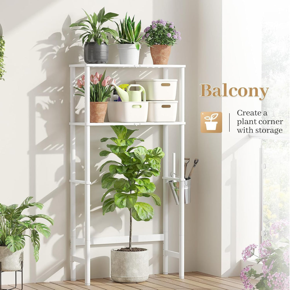 Over The Toilet Storage, Freestanding 2-Tier Bamboo Bathroom Shelves, Above T...