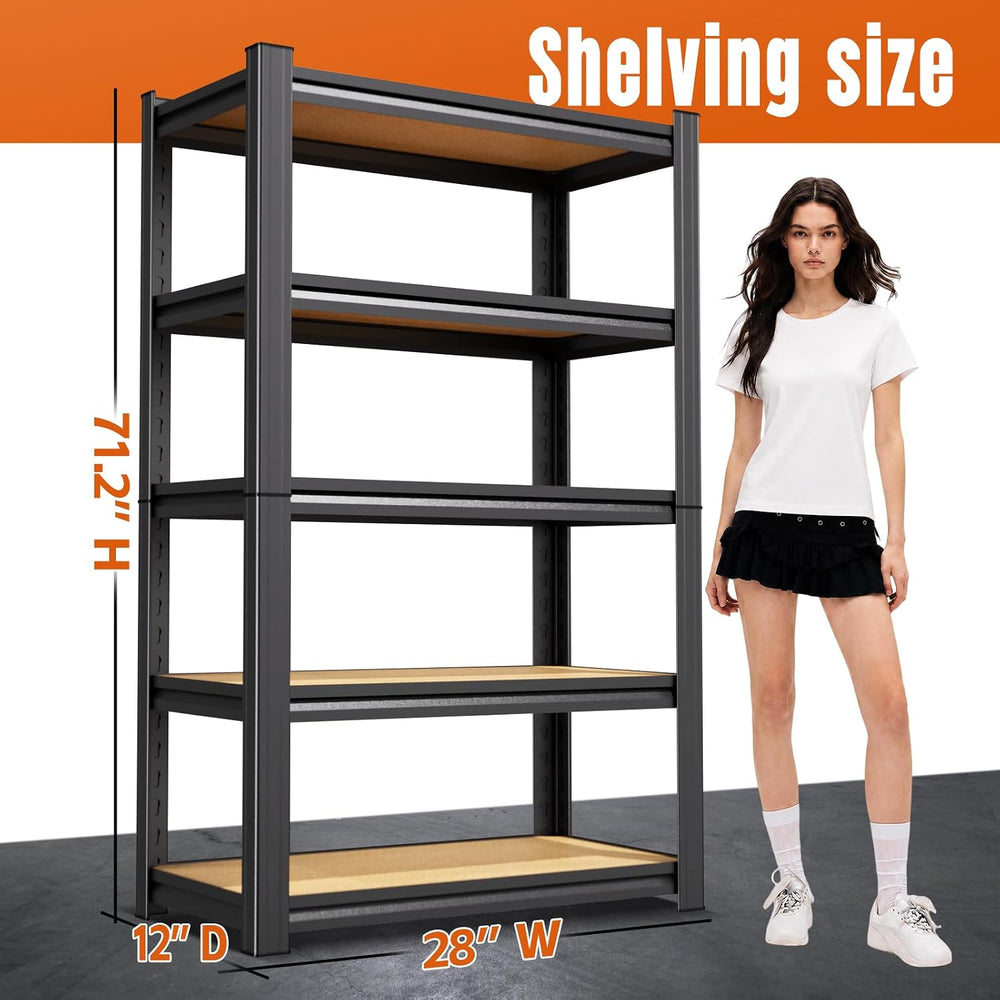 Garage Shelving Heavy Duty Storage Shelves, Metal Adjustable Shelving Unit, U...