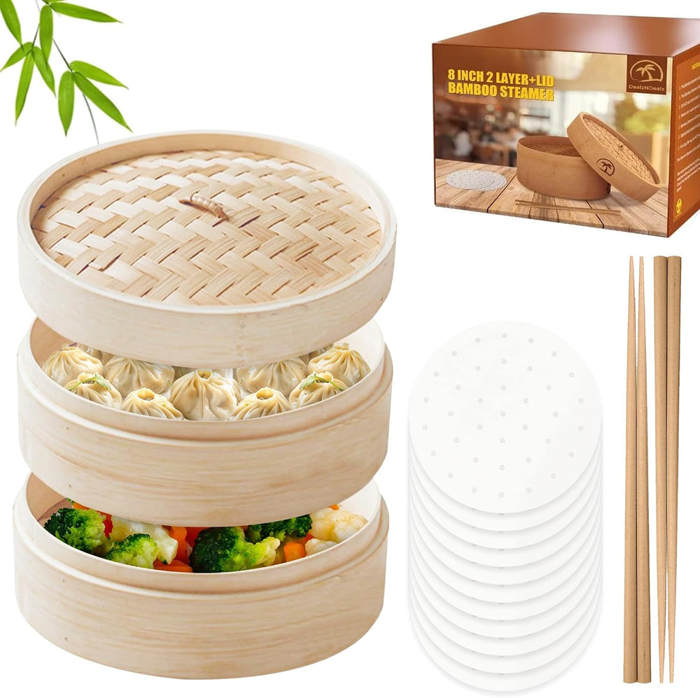 2-Tier Steamer & Steamer Ring Bundle โ Double the Efficiency, Double the ...