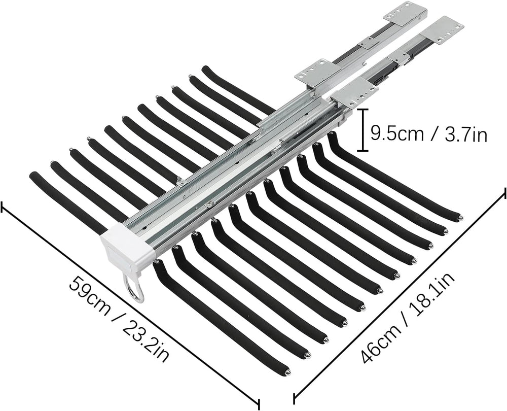 Pull Out Trousers Rack 22 Arms Steel Pull Out Pants Rack Pants Hanger Bar Clo...