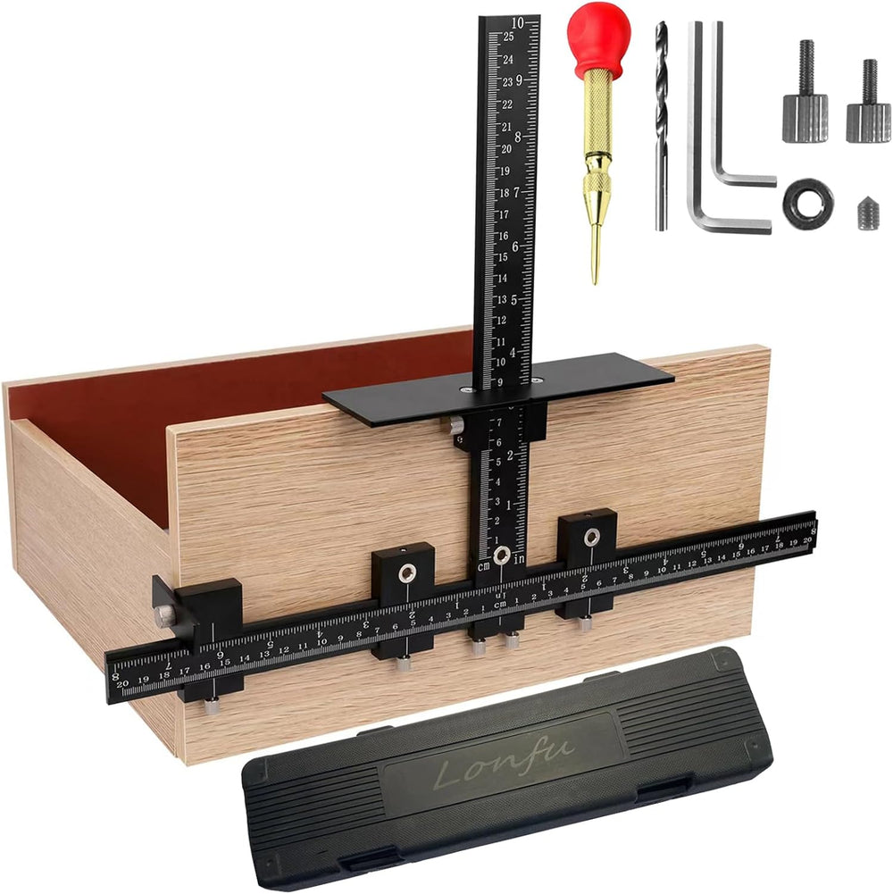 Cabinet Hardware Jig for Handles, Adjustable Template with Convenient and Pre...