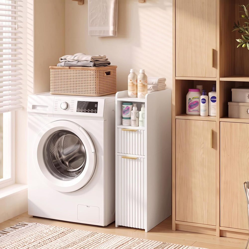 CHOEZON Slim Bathroom Storage Cabinet, Bathroom Organizer with 2 Drawers