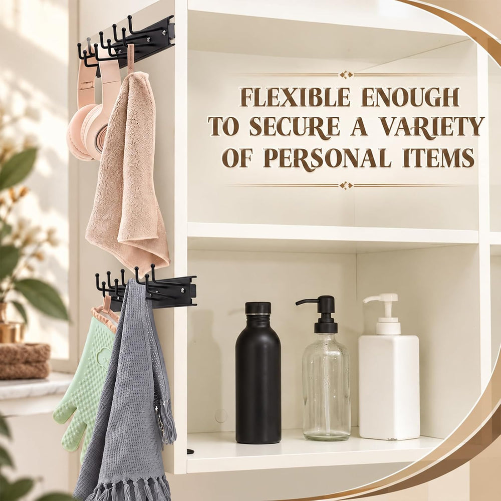 Blulu 2 Pcs 13.8'' Sliding Tie Rack Hangers for Closet, 9 Tie Each, B...