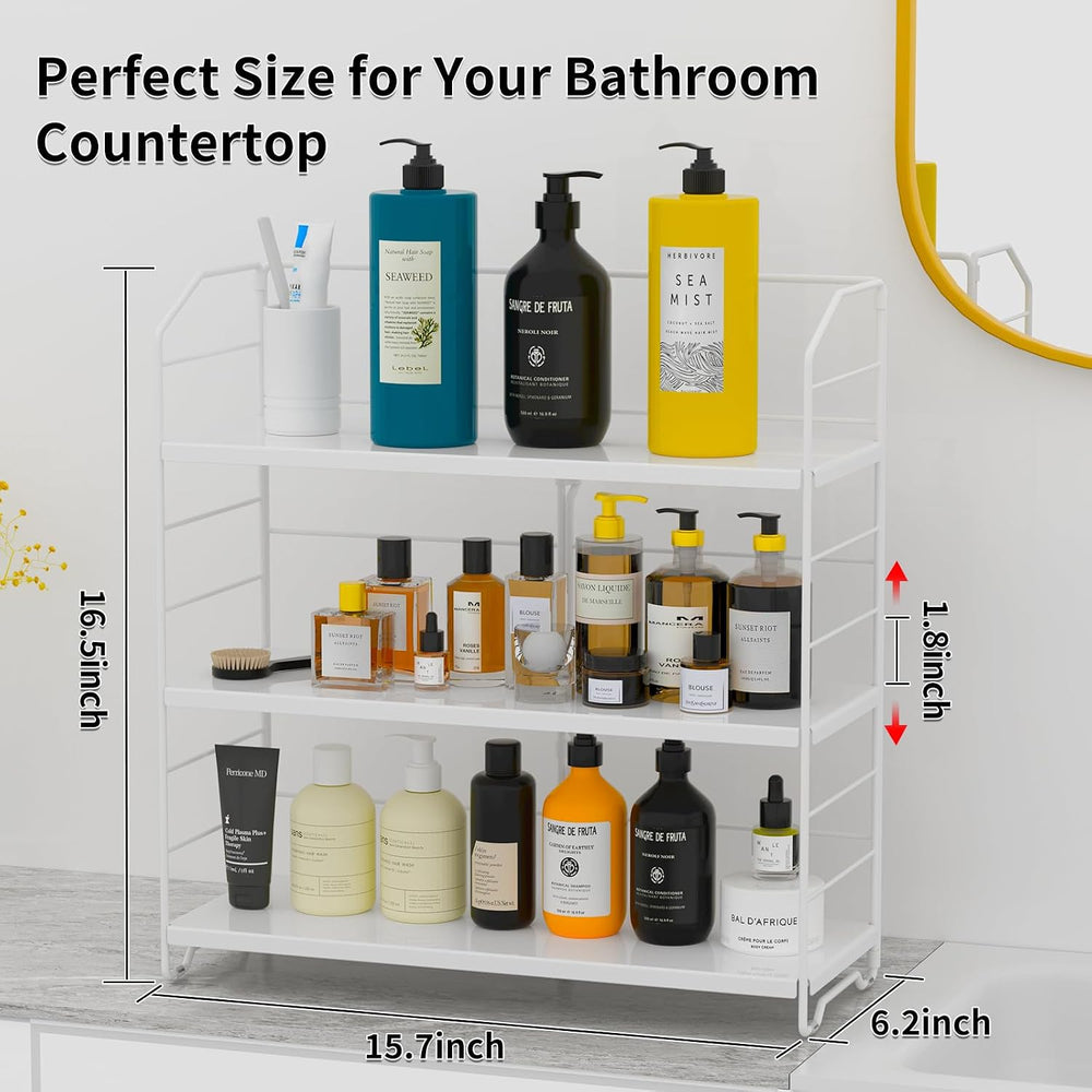 Bathroom Countertop Organizer, 3-Tier Bathroom Counter Organizer, 8-Levels He...