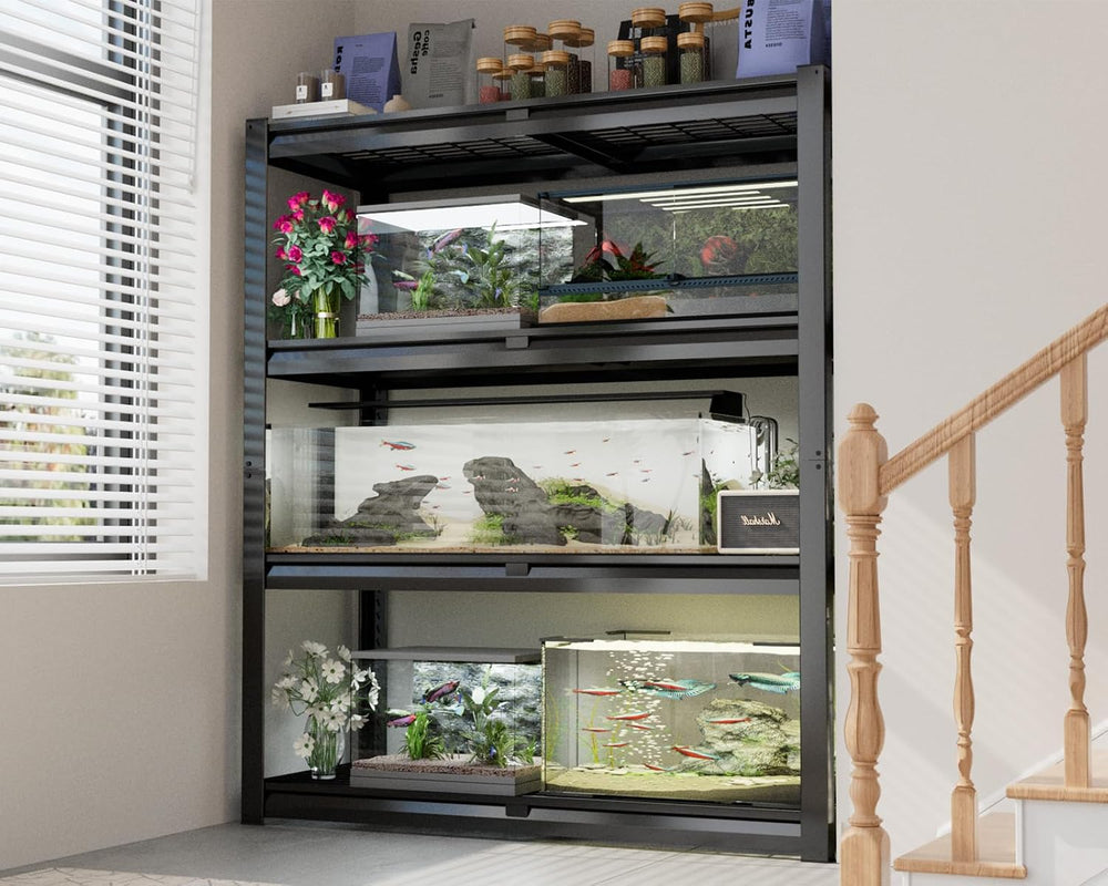 PrimeZone 40" W Heavy Duty Garage Shelving 2200 LBS 4 Tier Storage Shelves