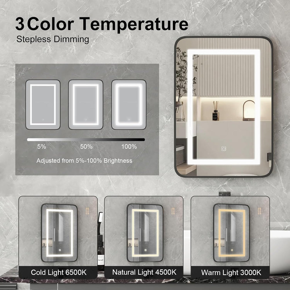 Recessed Medicine Cabinets for Bathroom,Lighted Medicine Cabinet