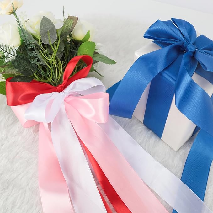 NESCCI 800 Yards Ribbon,1-1/2 Inch Satin Ribbon,Single Face Satin Ribbons, Pe...