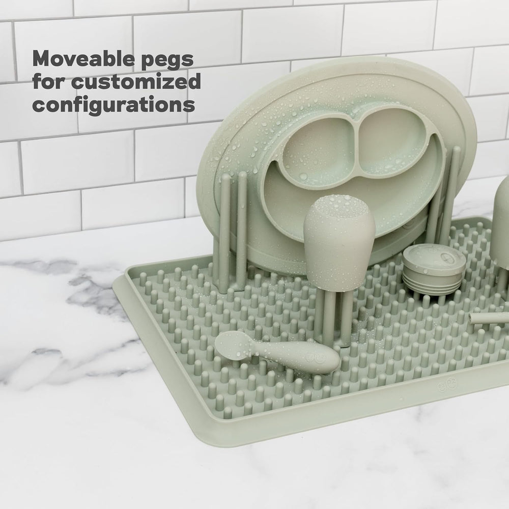 ezpz Drying Rack (Gray) - Silicone Drying Rack with Suction Base
