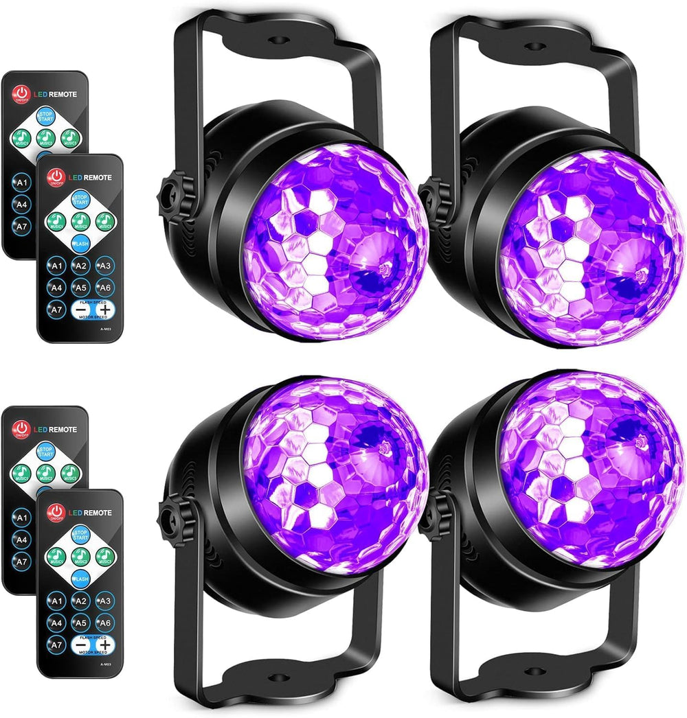 Litake UV Black Light for Glow Party, Sound Activated Party Light with Remote...