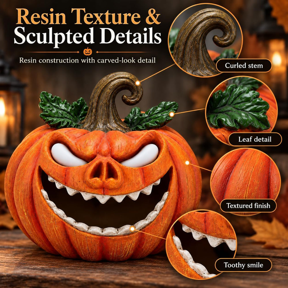 Halloween Mist Maker Pumpkin, Light-Up Monster Indoor Tabletop Decor