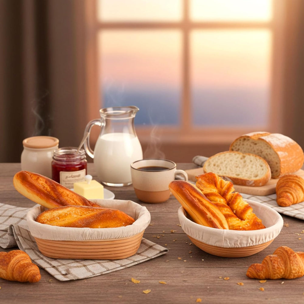19 Pcs Banneton Bread Proofing Basket Set 12 Pcs 9 Inch Bread Proofing Basket...
