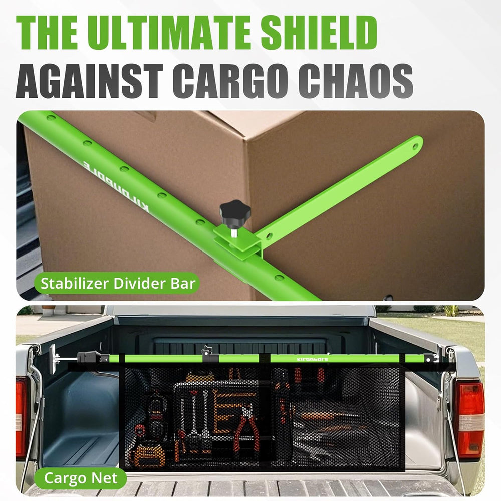 KILOUPOLE Adjustable Cargo Bars, 40" to 79" Non-Slip Truck Bed Divi...