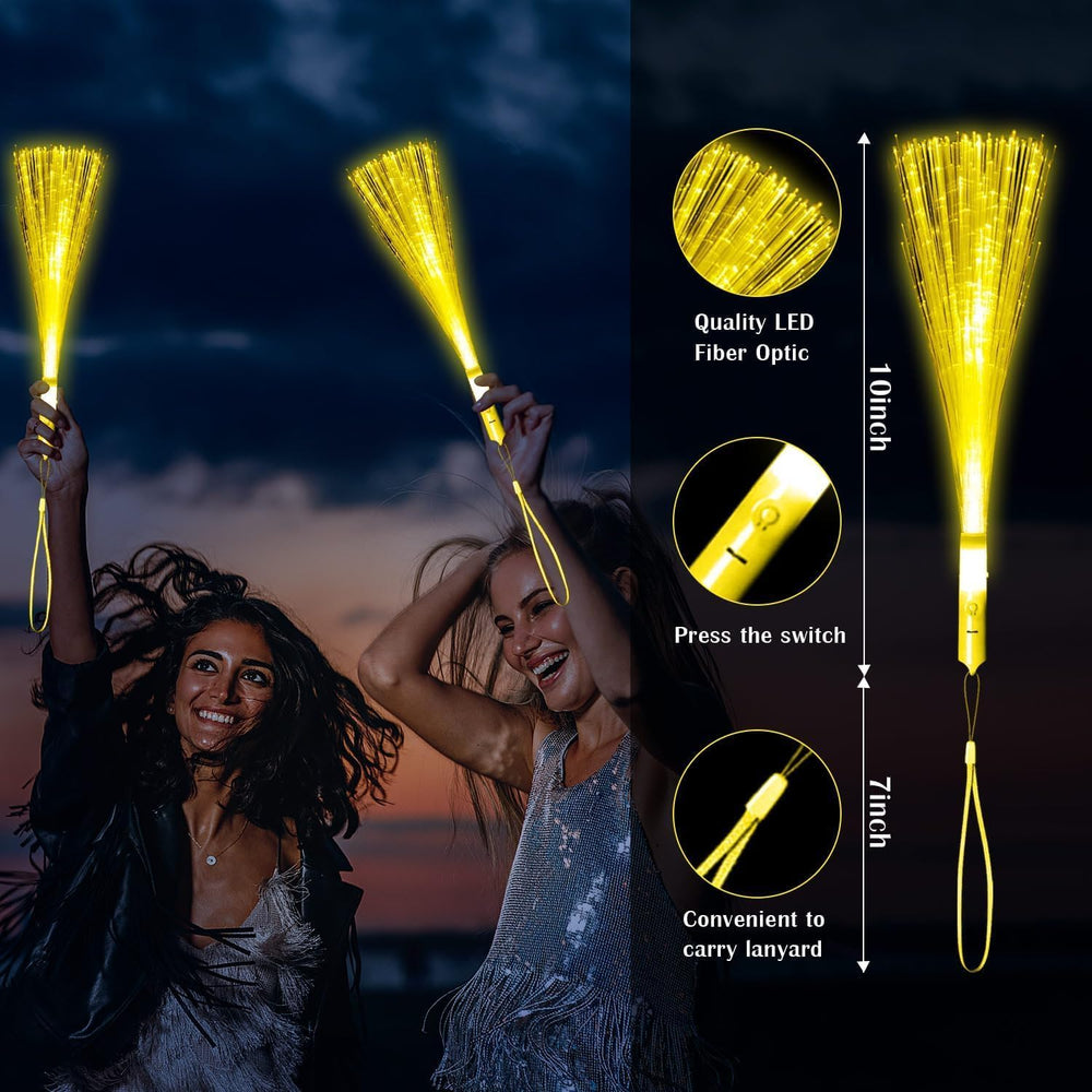 60 Pack Fiber Optic Wands,LED Light Up Wands with 3 Flashing Models,Glow in t...