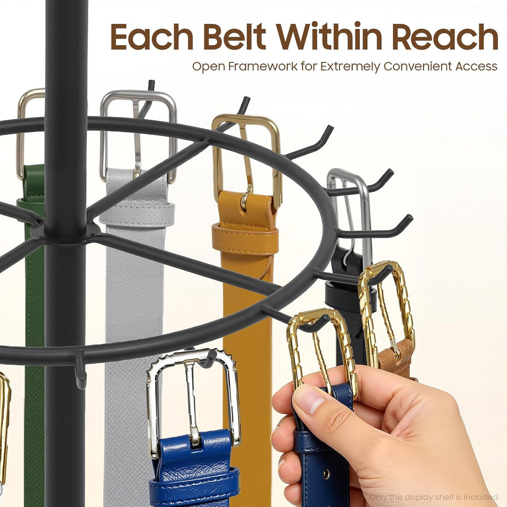 Floor Standing Belt Display Rack, 66in Height Display Stands for Belts