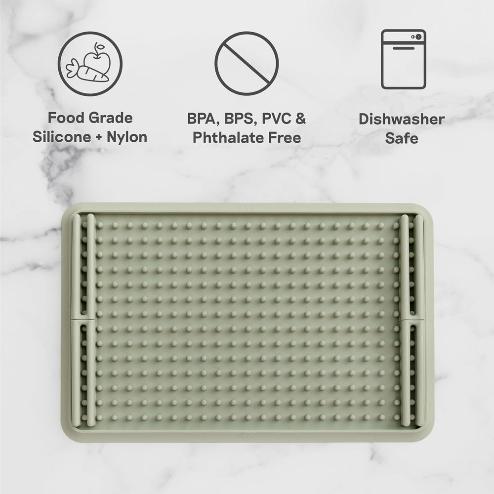 ezpz Drying Rack (Gray) - Silicone Drying Rack with Suction Base