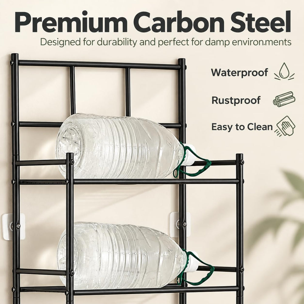 3-Tier Over The Toilet Storage Rack, Black