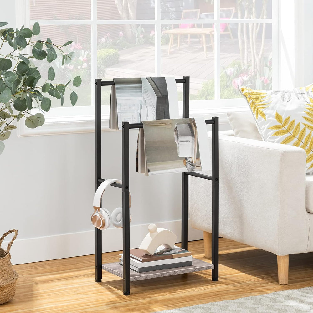 HOOBRO Freestanding Towel Rack, 2 Tier Blanket Ladder Holder for Bathroom, 16...