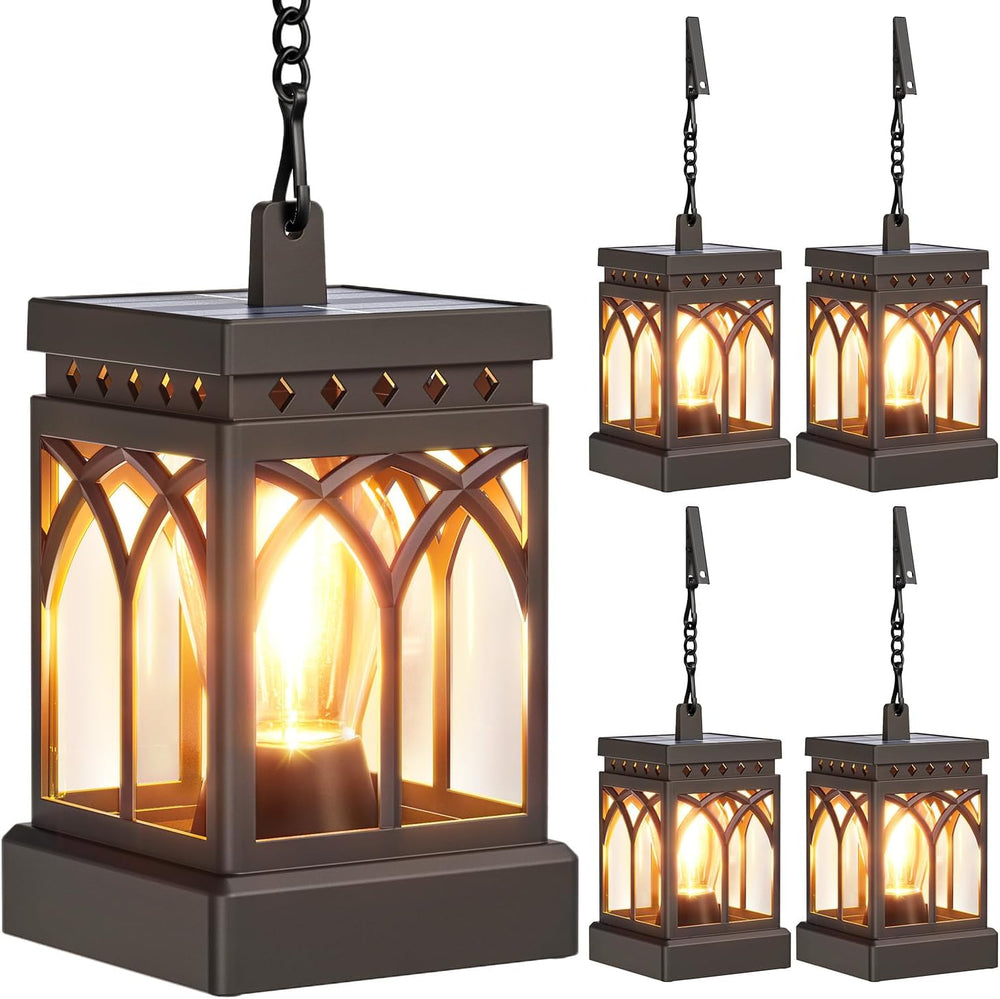 KOOPER 4 Pack Solar Lanterns Outdoor Waterproof, Brighter Hanging Solar Lante...