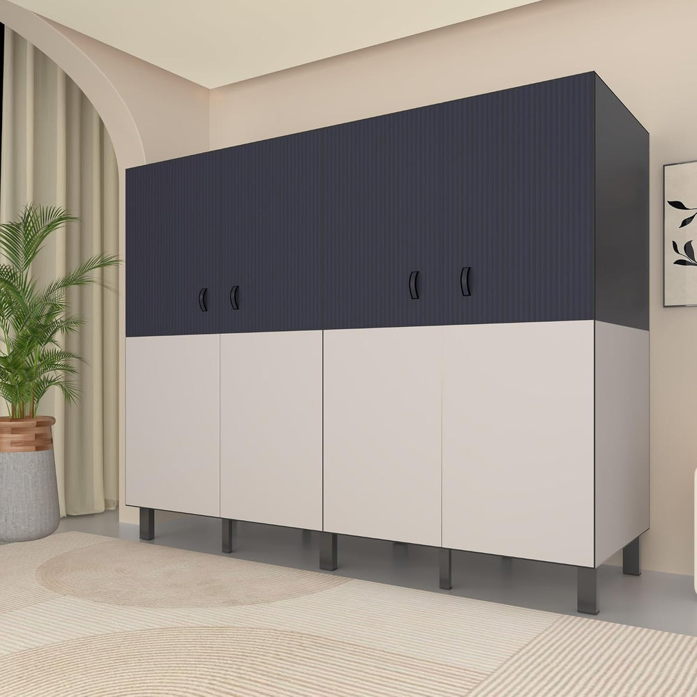 Foldable Portable Wardrobe Closet with Magnetic Doors & Cover, Heavy Duty...