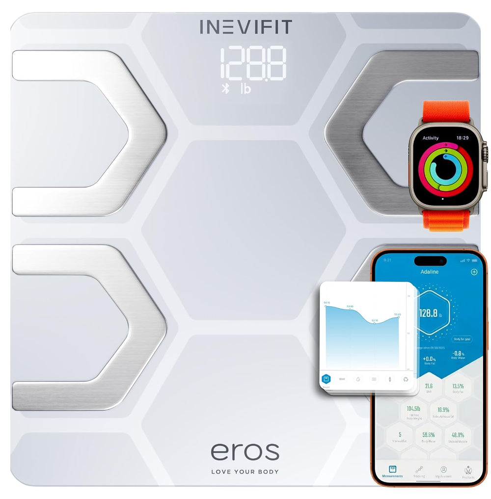 INEVIFIT EROS Bluetooth Body Fat Scale Smart BMI Highly Accurate Digital Bath...