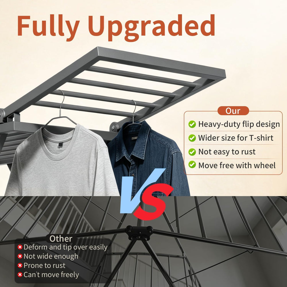 Clothes Drying Rack Heavy Duty, Foldable Laundry Dryer Stand for Clothing &am...