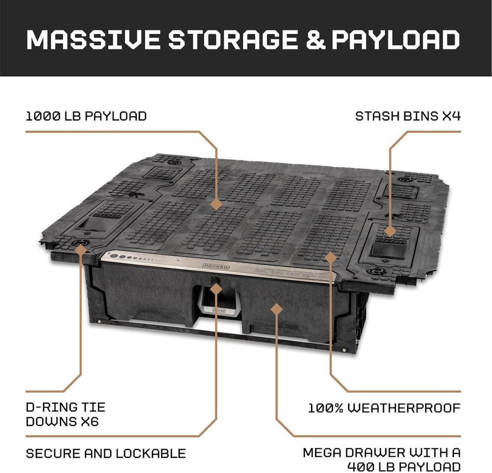 DECKED Truck Bed Storage System Includes System Accessories | Compatible with...