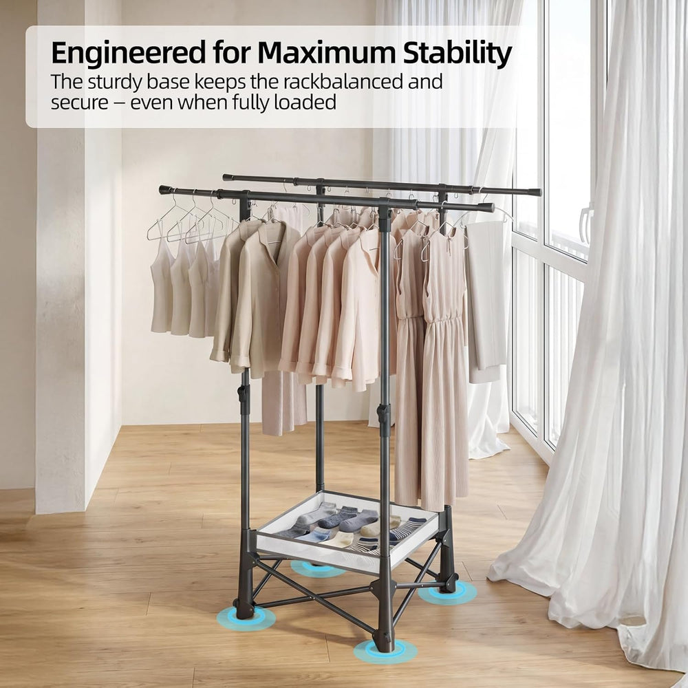 BIREN Clothes Drying Rack Foldable with Drying Net Portable Clothes Rack with...