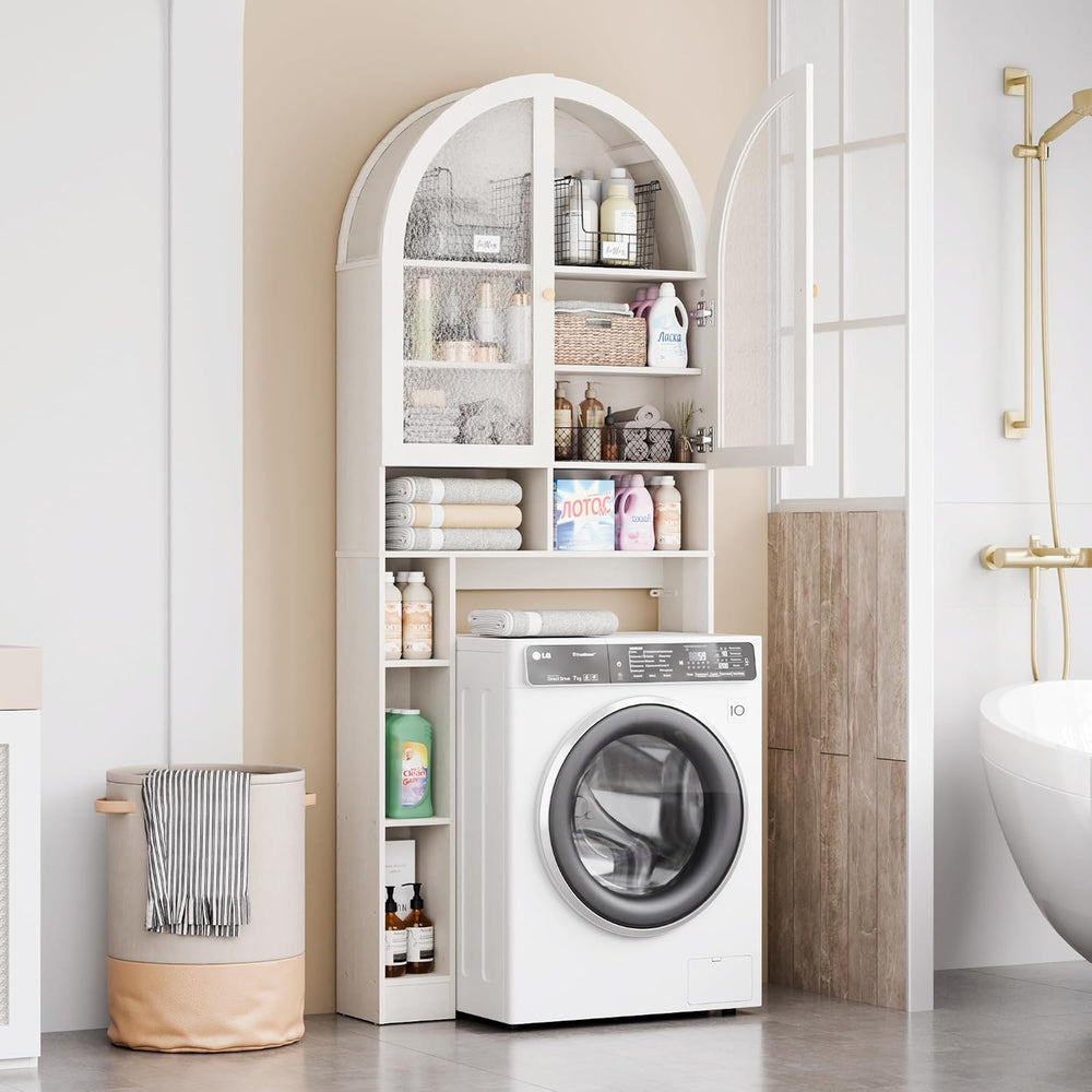 Over The Toilet Storage Cabinet, 29.7”W Modern Storage Cabinet Over Toilet wi...