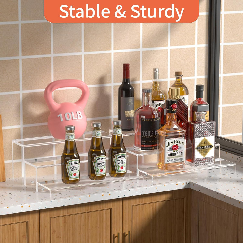 JUESHA 3 Tiers Bar Shelves for Liquor Bottles (Patent: D1076520S)