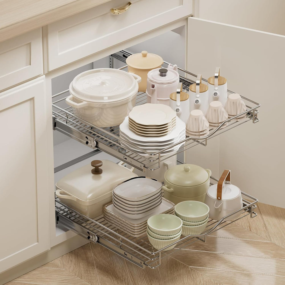 DINDON Pull Out Cabinet Organizer (22-1/2" W x 21-1/2"D), Cabinet P...
