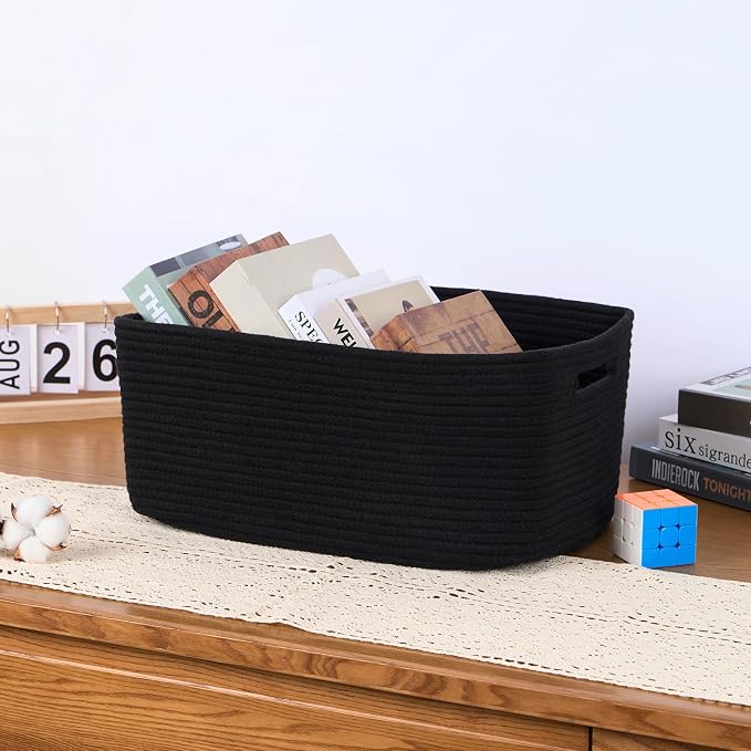 Large Storage Baskets for Organizing, Closet Shelf Baskets for Clothes Blanke...