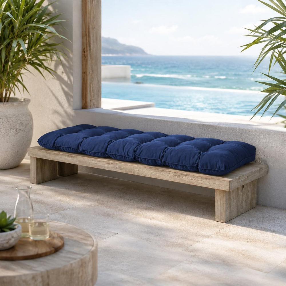 Outdoor Bench Cushion, 48x18x5 Inch, Navy Blue