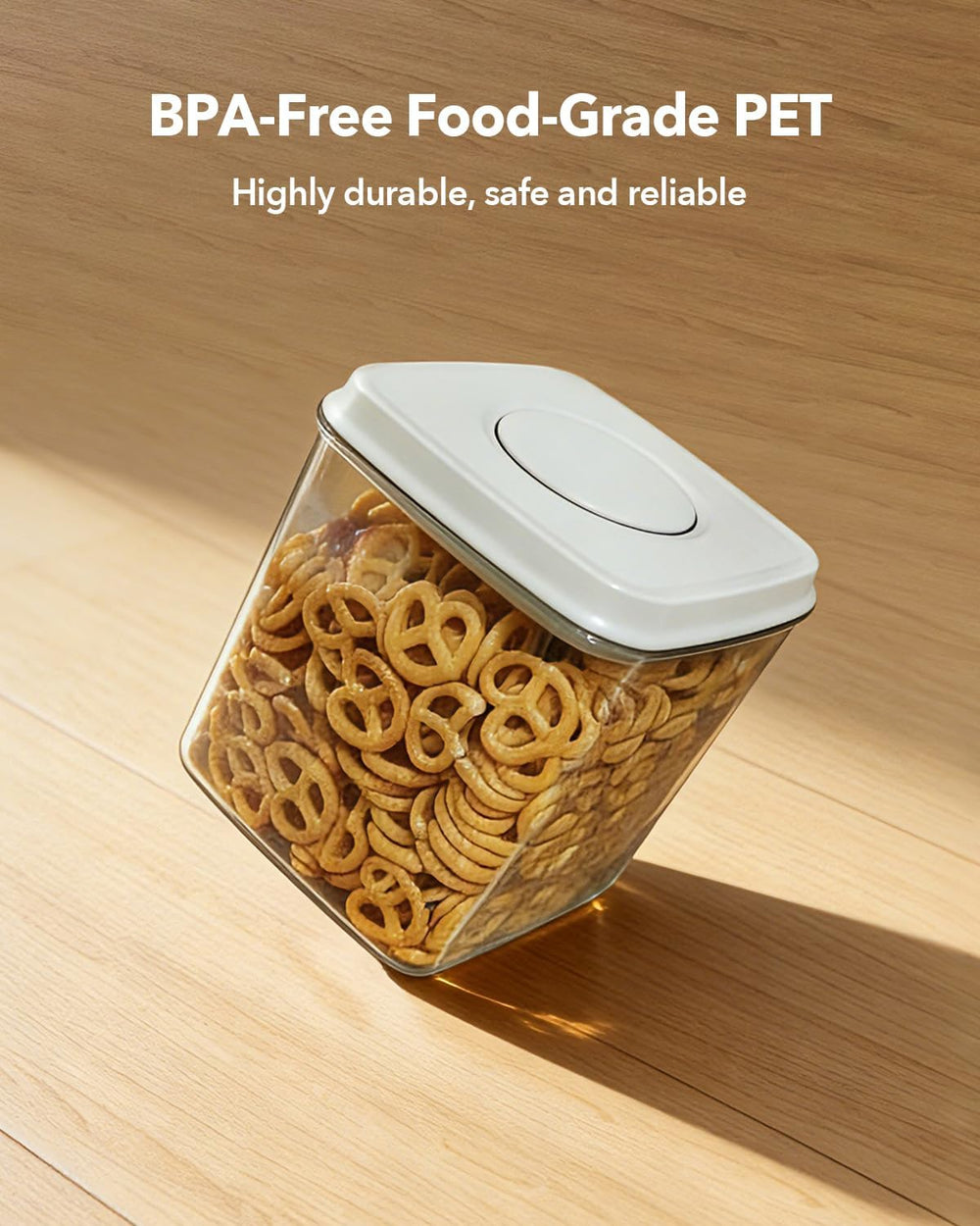 Airtight Food Storage Containers Set with One-Touch Lid, 2-Pack (2.8 QT / 2.6...