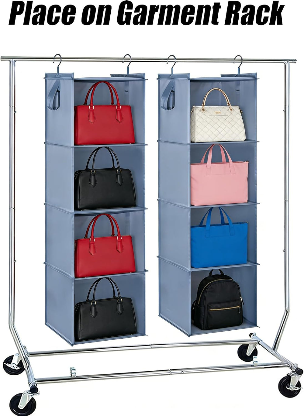 Bag Rack for Closet Storage Hanging Purse Organizer for Closet