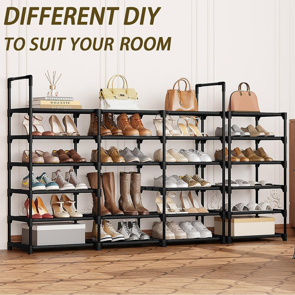 9-Tier Shoe Rack Organizer for 50-55 Pairs, Stackable Large Shoe Stand
