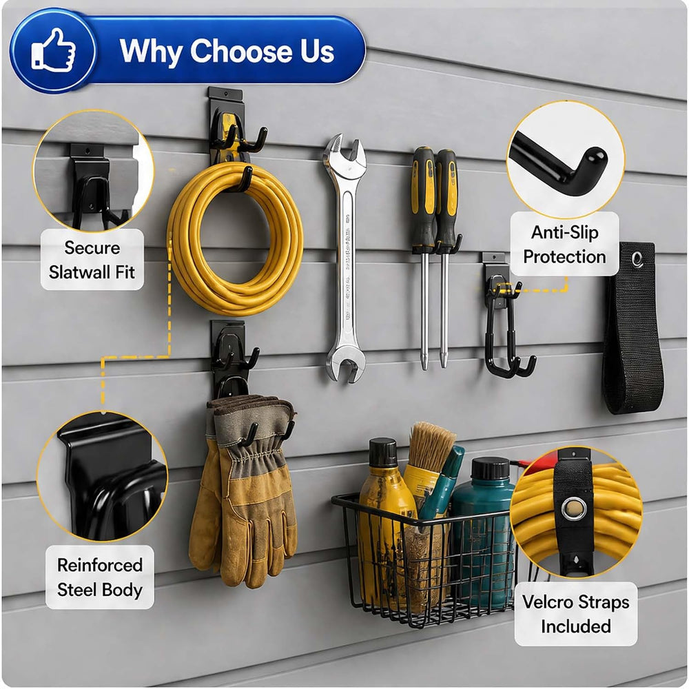 Slatwall Hooks 20Pack, Heavy Duty Slatwall Accessories for Garage