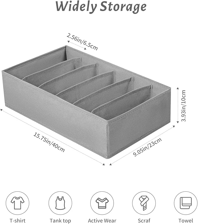 4 Packs T-shirt Drawer Organizers