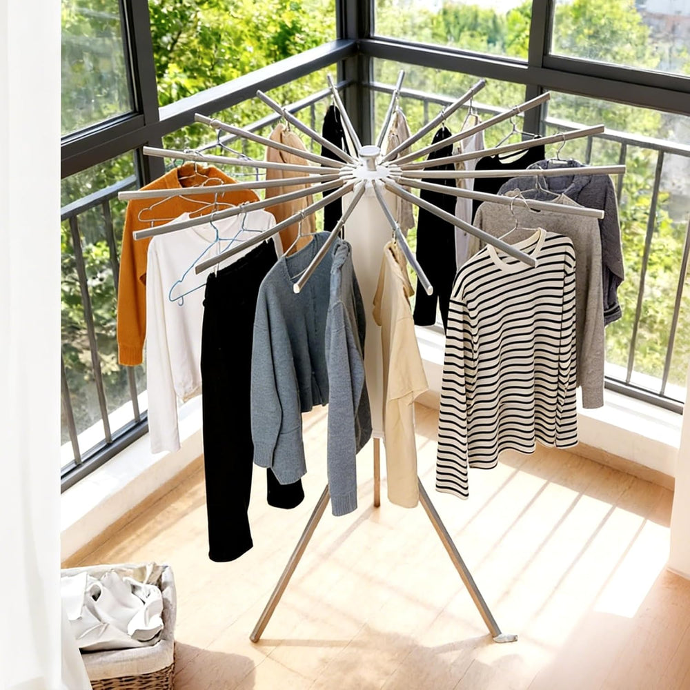 Clothes Drying Rack Tripod, Large Capacity Portable Laundry Drying Rack, Spac...