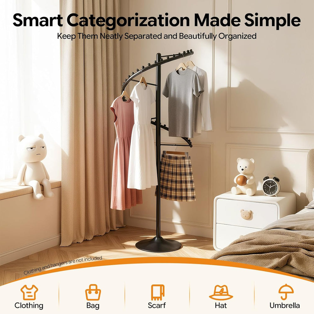 DouSeiAi 5.91FT Spiral Rotating Clothing Rack, Spiral Retail Costumer Garment...