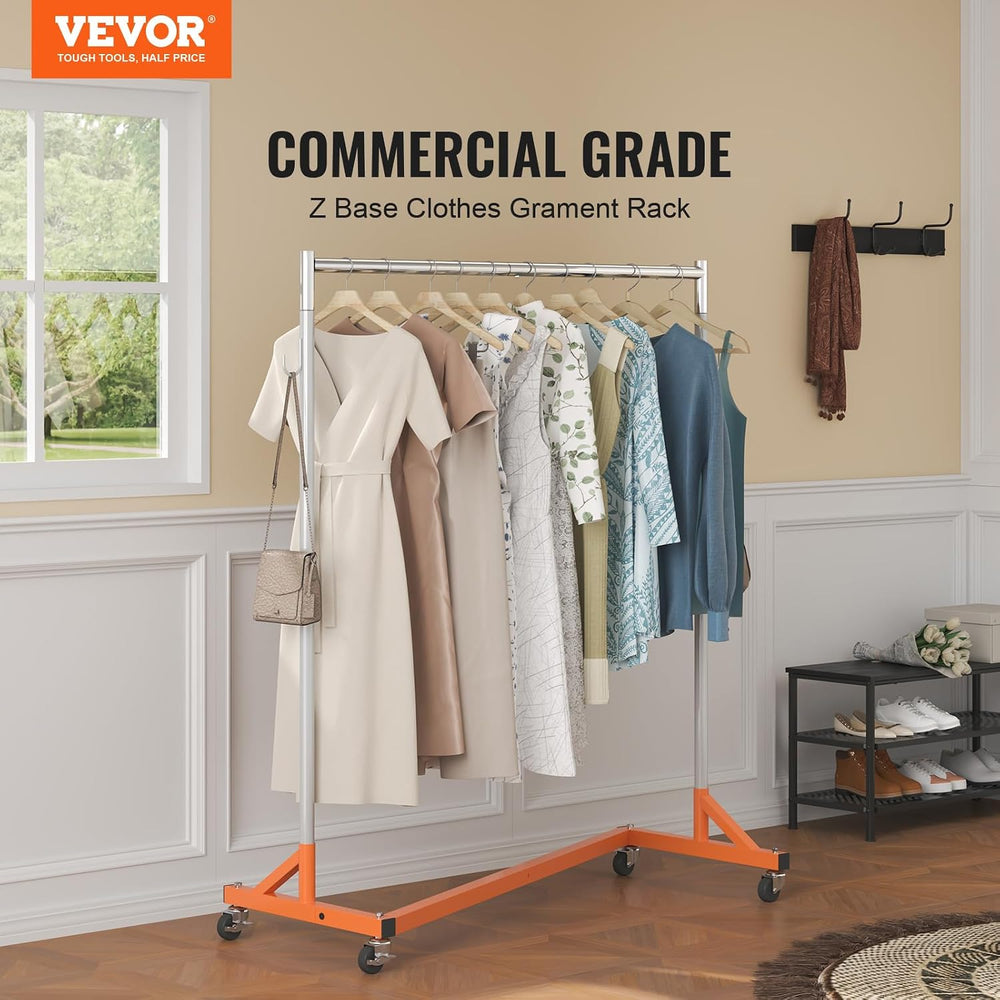 VEVOR Z Rack, 300 lbs Industrial Grade Z Base Garment Rack, 24" x 63&quo...