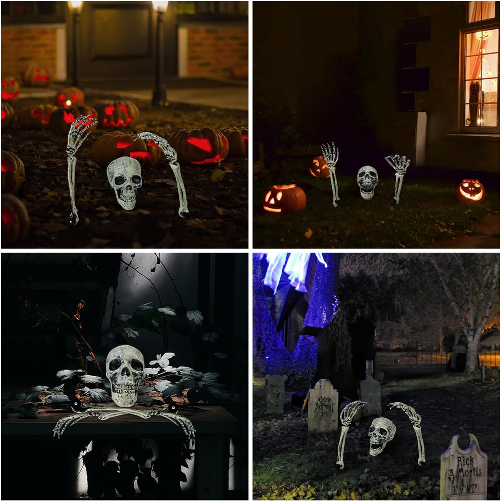 2-3 Pack Realistic Halloween Skeleton Stakes Decorations Outdoor for Yard