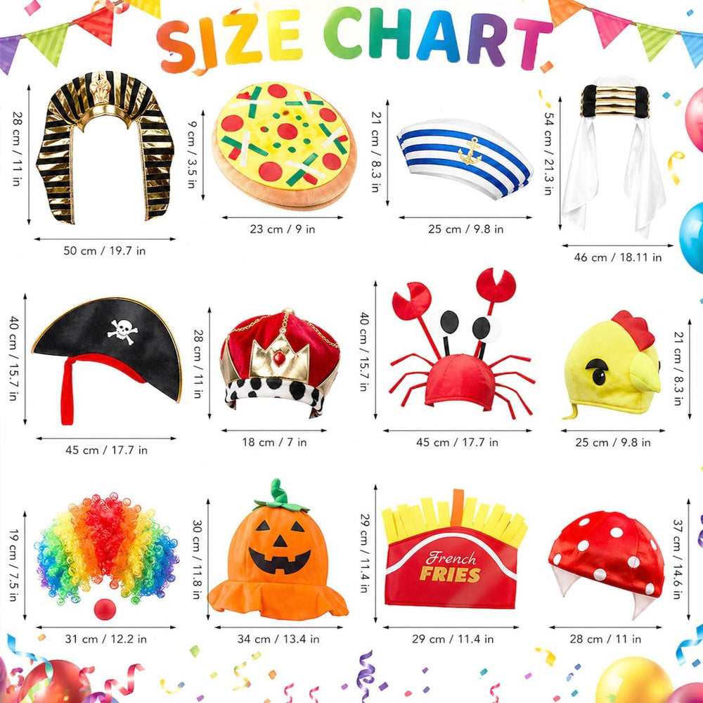 Funny Party Hats Bulk,Costume Crazy Hats for Adults, Photo Booth Props, Birth...