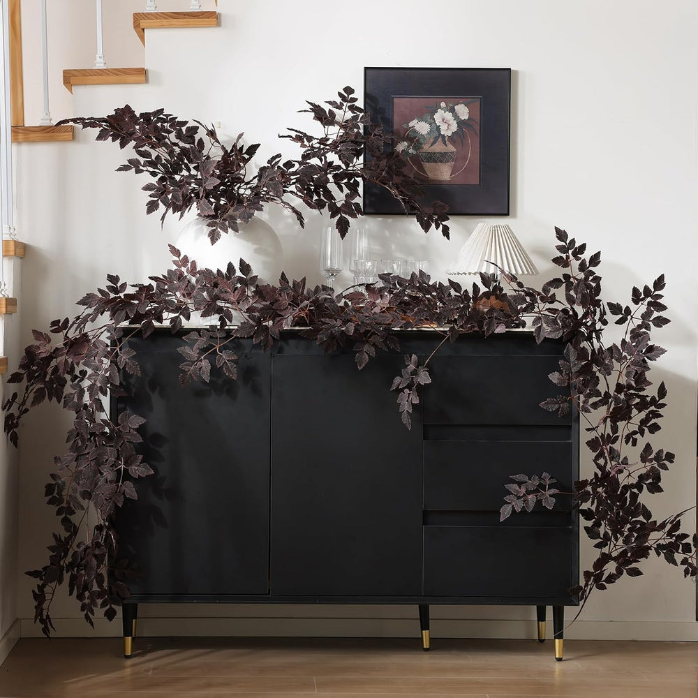 mizii 2 Strands Burgundy Artificial Vines Cimicifuga Garland 6 Feet Fake Vine...