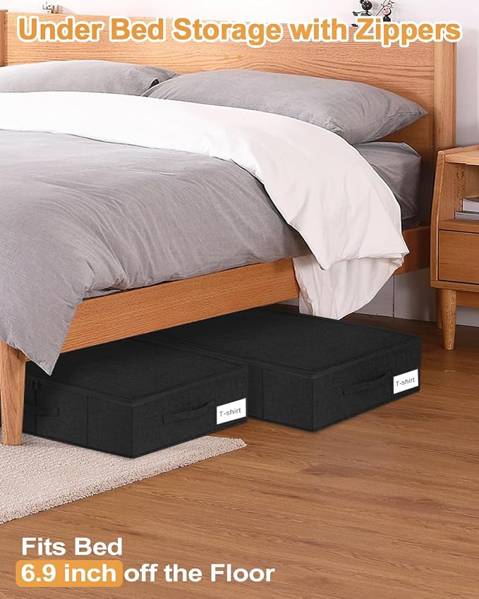 Under Bed Storage Container, 3 Pack Underbed Storage Bags